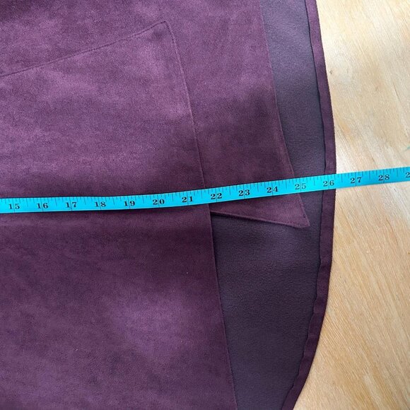 IC by Connie K Jacket Blazer Womens L Burgundy Faux Suede Made USA Boho Designer - Picture 10 of 10